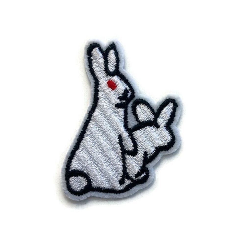 Humping Red Eye Bunnies Embroidered Patch
